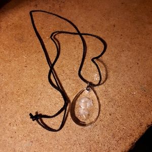 Engraved crystal pendant